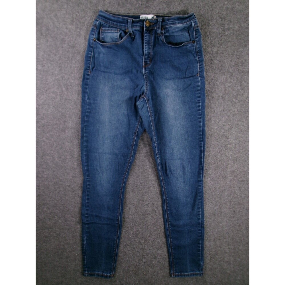 Mudd Jeans Women 11 Blue High Rise Jean Legging Dark Wash Causal FLX Stretch